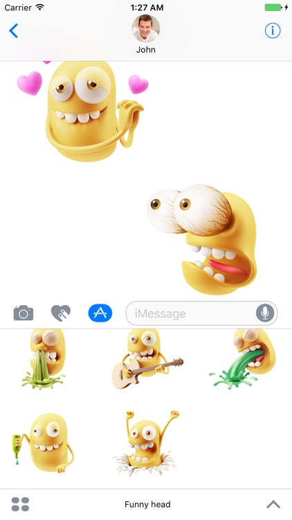 Funny Head - Stickers for iMessage screenshot-3