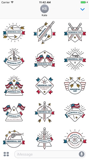 Happy Memorial Day Sticker Pack