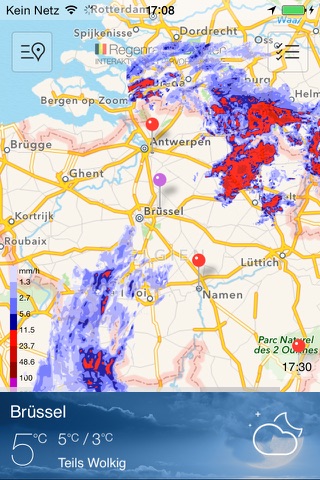 Neerslag Radar Belgie screenshot 4