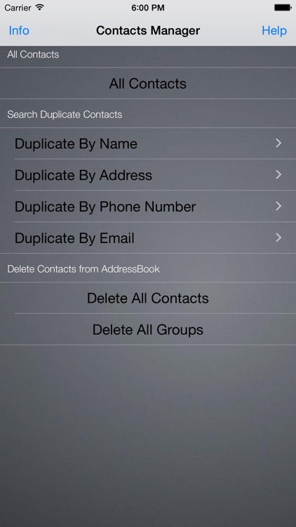 Delete Duplicated Contacts