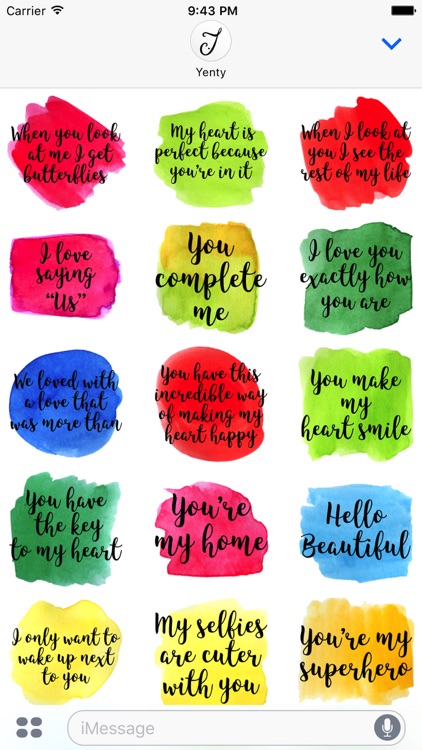 Watercolor Love Messages