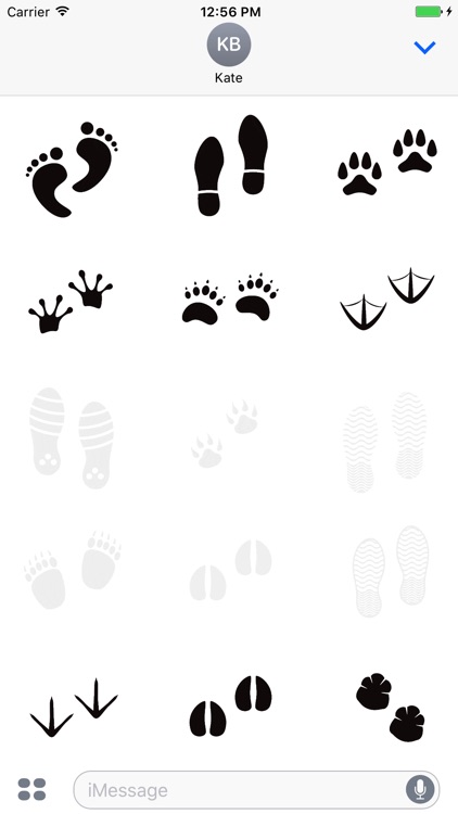 Animated Cute Footprint Stickers