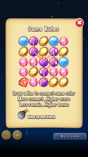 Jewels Pop - one touch drawing 3match game(圖1)-速報App