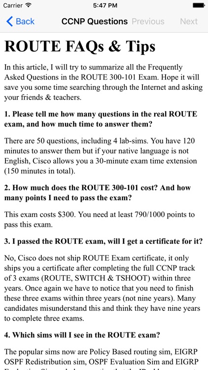 CCNP Question, Answer and Explanation