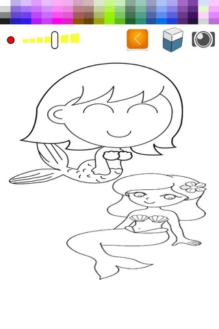 The Coloring Book Game Princess and Mermaid screenshot 2