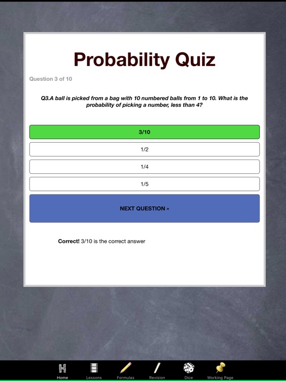 Mathematics Probability Quiz screenshot-4