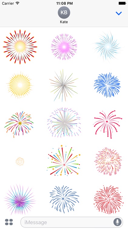 Animated Fireworks Celebration Stickers