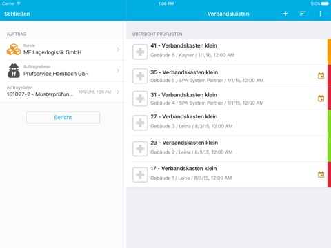 Verbandskästen - Prüfung nach DIN 13157 DIN 13169 screenshot 2