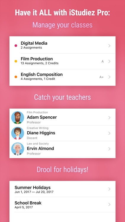 iStudiez Pro – Homework, Schedule, Grades screenshot-3