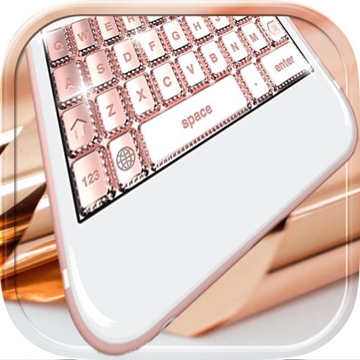 Rose Gold Keyboard Themes – Art Fonts & Cool Emoji Icon