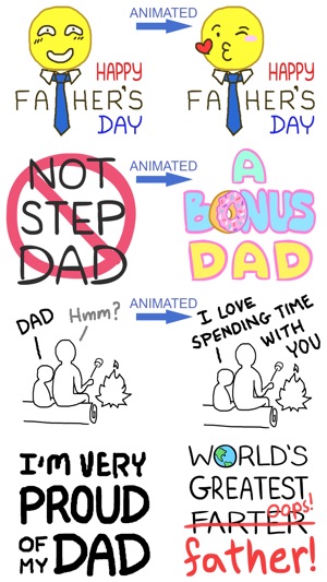 Father's Day Animated Sticker Pack: Coolest Pop(圖3)-速報App