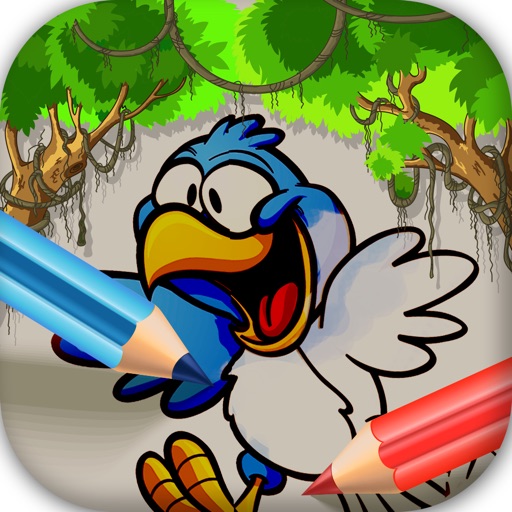 Coloring Book & Painting Birds Cartoon Picture Pro icon