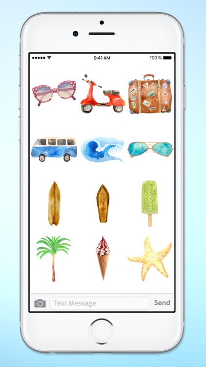 Surfs Up Summer Vacation Beach Sticker Pack screenshot-3