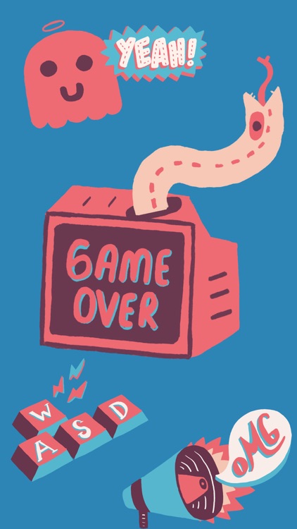 Game Over - Retro Game Stickers For Gamers