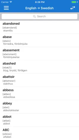 Game screenshot English Swedish Dictionary Offline mod apk