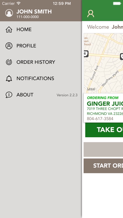 Ginger Juice Ordering