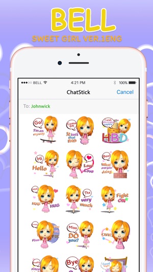 CrazyBell1 Eng Stickers & Keyboard By ChatStick(圖1)-速報App