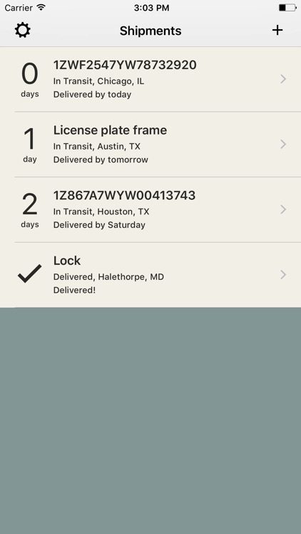 Shipments - Package Tracker Parcel for UPS, Fedex