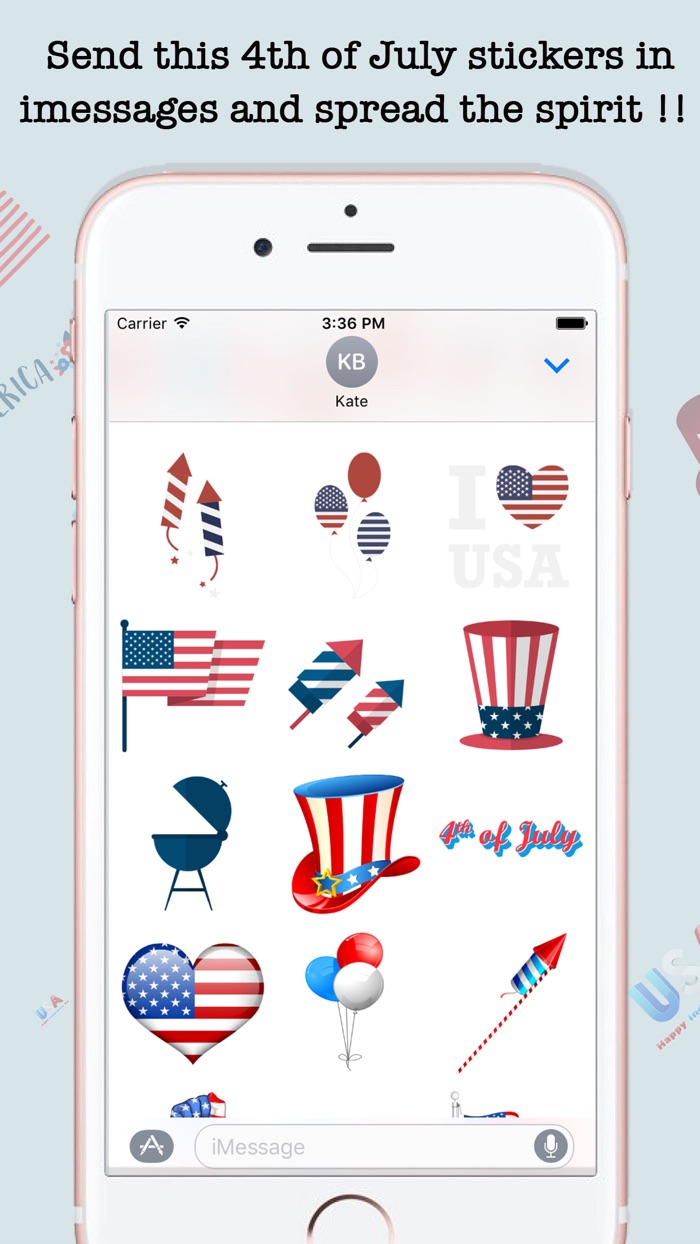 Animated 4th Of July Emojis For iMessage