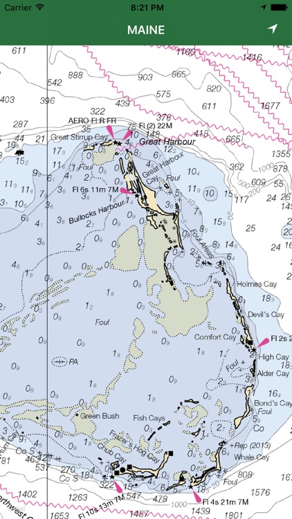 Marine : PUERTO RICO & BAHAMS GPS offline map