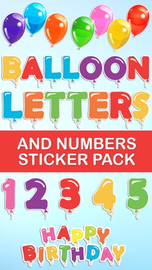 Balloon Letters and Numbers Sticker Pack(圖1)-速報App