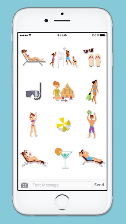 Beach Vacation Summer Fun & Friends Sticker Pack screenshot-4