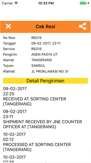 Cek Resi dan Ongkir Kiriman(圖3)-速報App