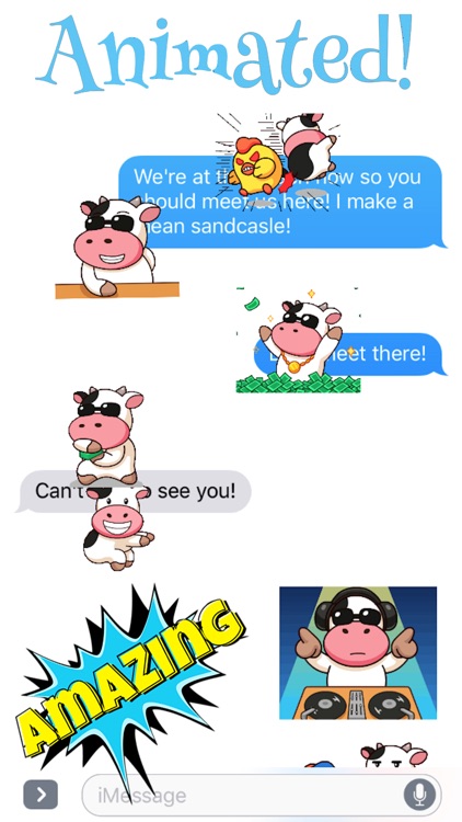 Milk Cow Party Time Animated