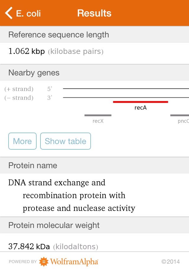 Wolfram Genomics Reference App screenshot 3