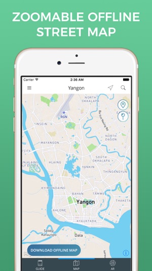 Yangon Travel Guide with Offline Street Map(圖2)-速報App