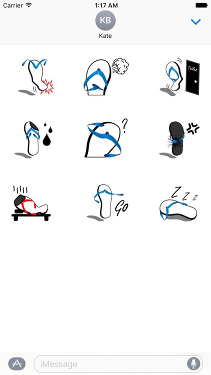 Animated Couple of Sandal Love Stickers