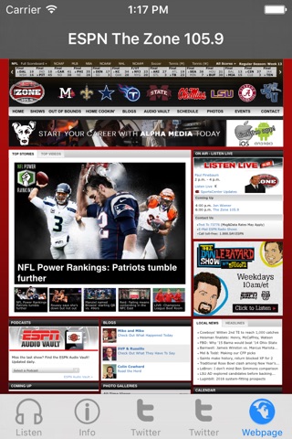 ESPN The Zone 105.9 screenshot 4