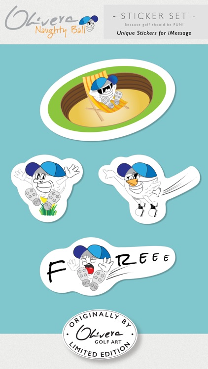 Olivera Golf Naughty Ball stickers for iMessage