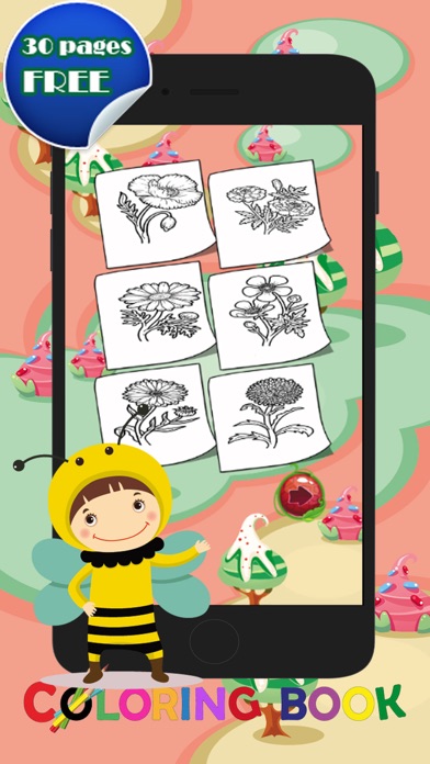 How to cancel & delete Coloring Pages Flowers : Coloring Marker For Kids from iphone & ipad 3