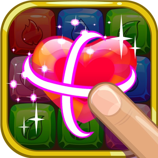 Candy gems with match 3 puzzle game icon