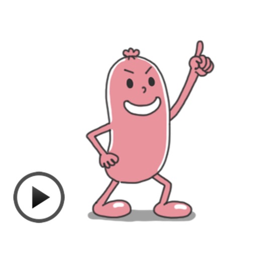 Animated Funny Sausage Emoji Sticker icon