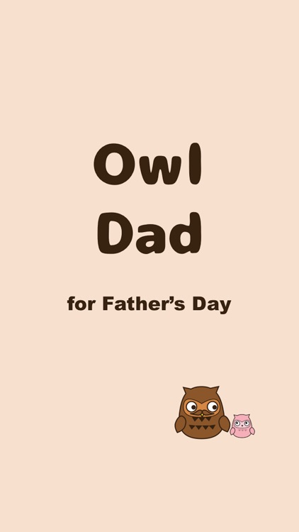 Owl Dad  for Father's day Kawaii emoji