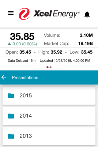 Xcel Energy Investor Relations screenshot 3