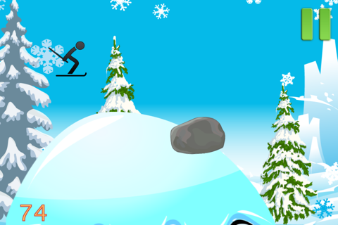 Stick-Man Safari Winter Ski Extreme Game screenshot 3