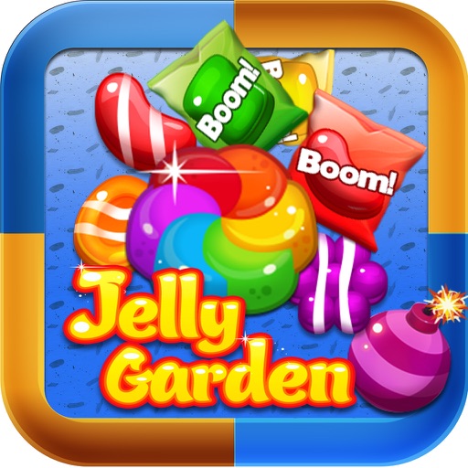 Sweet Jelly Garden Crush - Match 3 Games