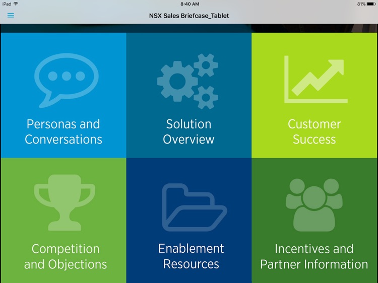 VMware NSX Sales Readiness Briefcase for iPad