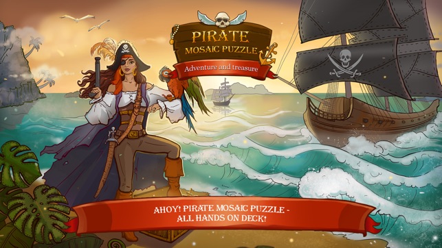 Pirate Mosaic Puzzle. Caribbean Treasures(圖2)-速報App