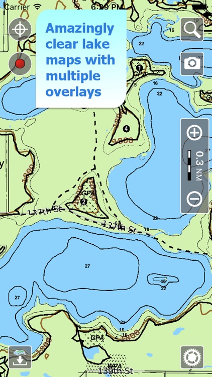 Aqua Map South Dakota SD Lakes HD- Nautical Charts