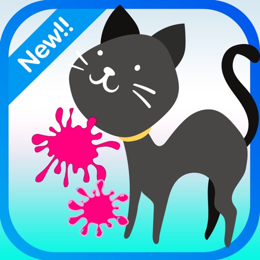 Cat and kitten Woof Coloring Pages Icon