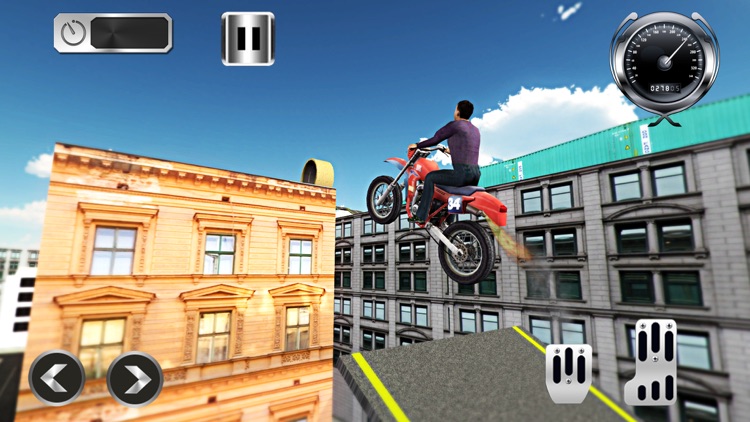 Motorbike Roof Jumping Stunts & Pro Driver Sim