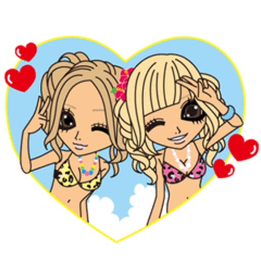 Beautiful Girls in Summer Sticker icon