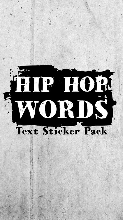 Hip Hop Words Text Sticker Pack