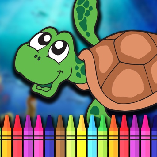 E-Book Ocean Coloring-Paint Aquatic Animals Pages Icon
