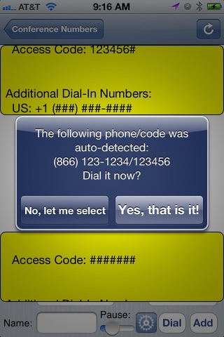 Conference Number Dialer - náhled