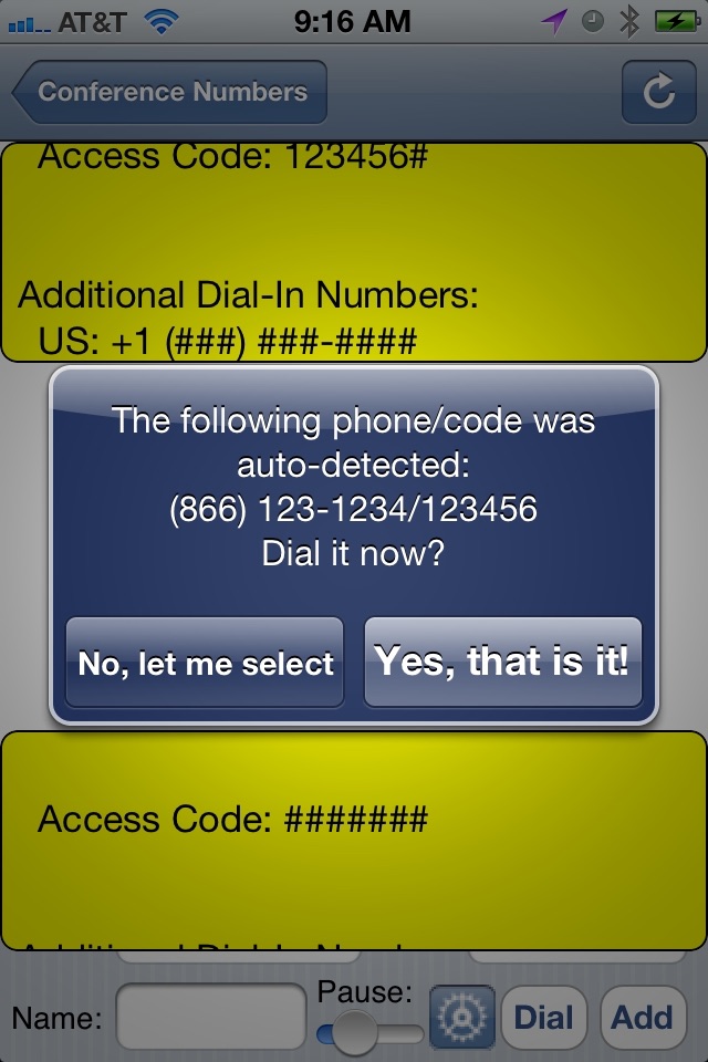 Conference Number Dialer screenshot 2